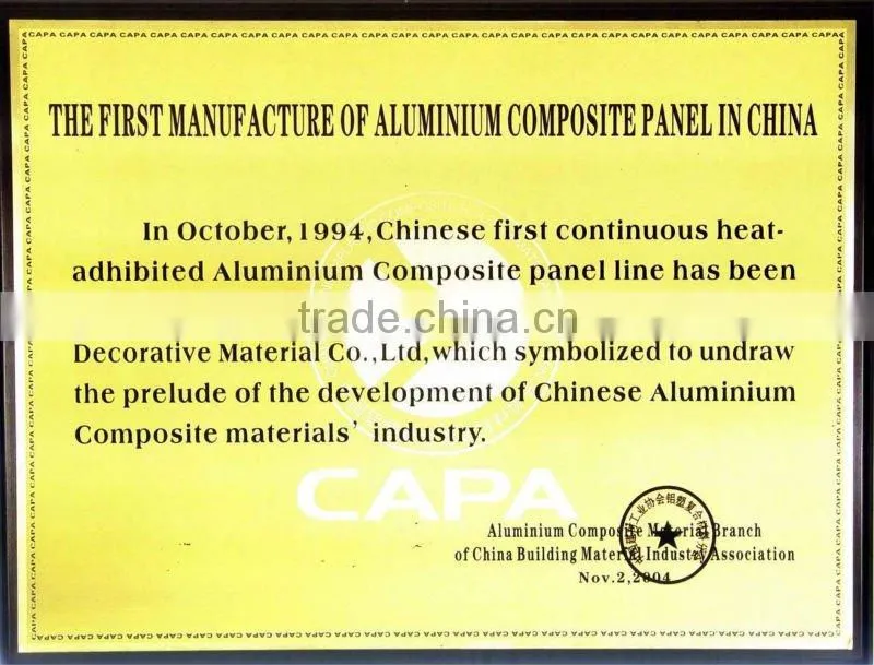high quality decorative Fire-proof aluminium composite panel