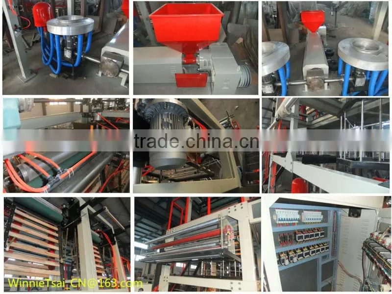 PE double head film extruding machine Automatic Plastic Blown Film Machine