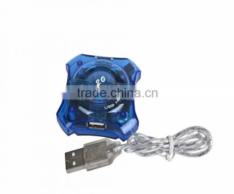 Transparent plum design USB 4 ports usb 2.0 hub for promotions business gifts