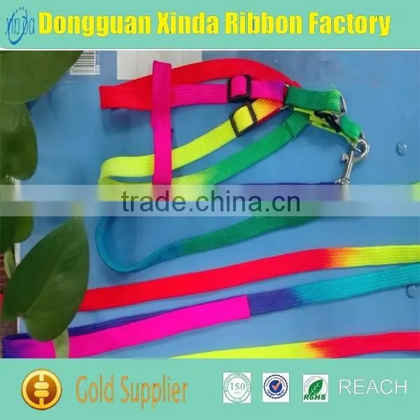 1CM Width Rainbow Dog Leash/Dog Lead Parts /Nylon Dog Leash Material