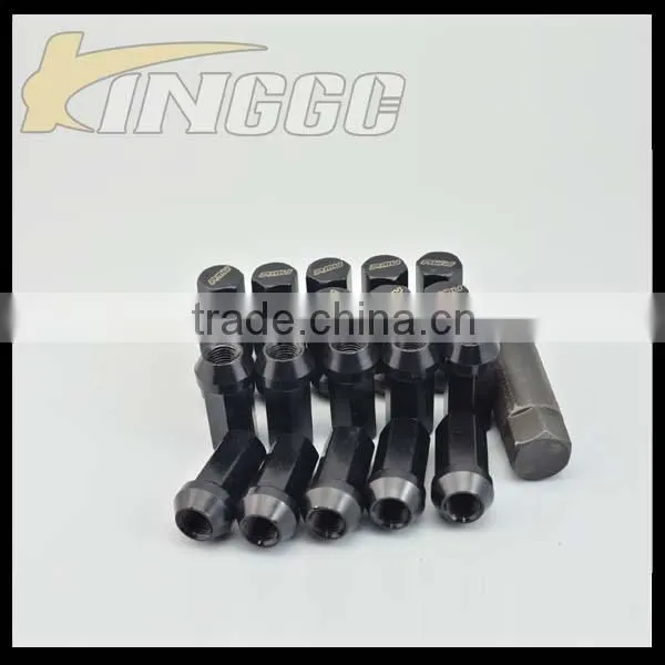 Black Universla Iron Auto Racing Car Wheel Bolts And Nuts