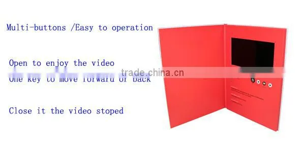 printed button play video brochures LCD, audio video card