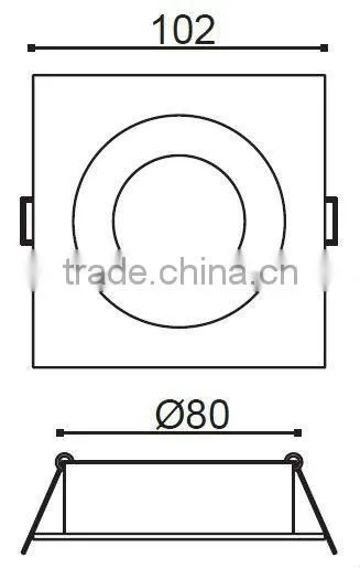 LY8002 ST304 body decorative ceiling light plate