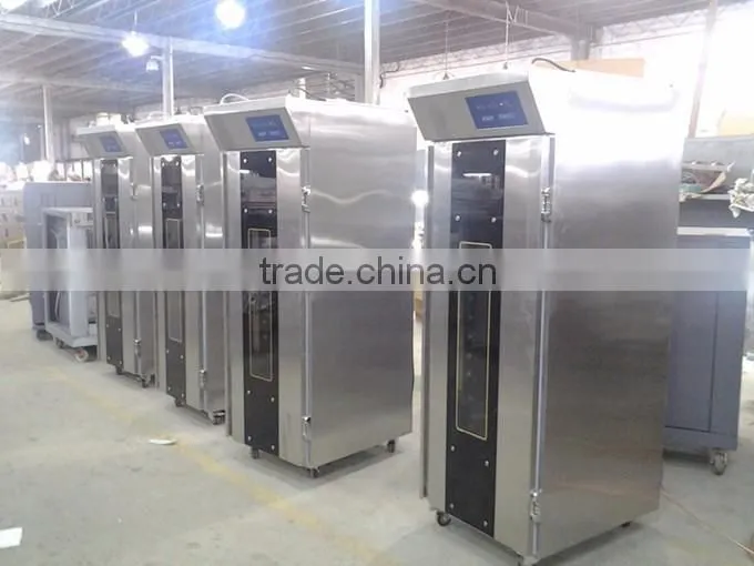 Hot sale 16 trays single door bread dough proofer with steam system