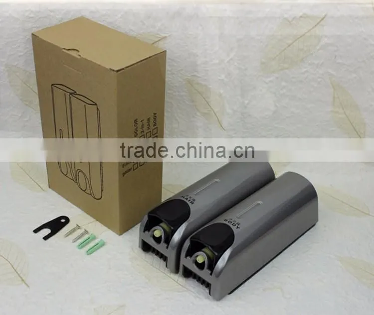 Double refillable wall mounted laundry soap dispenser