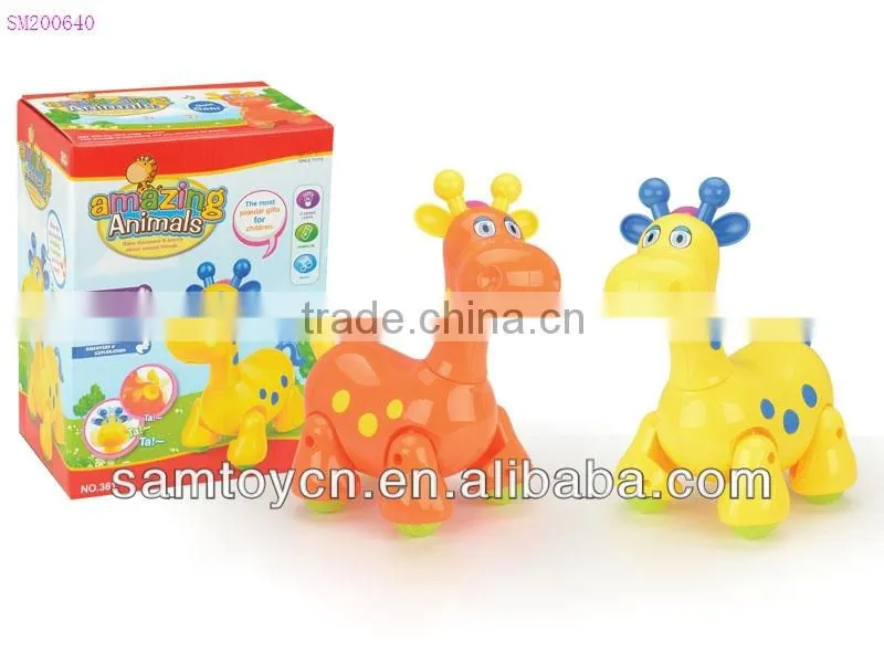 Walking cartoon dog music flash lighting toy for kids