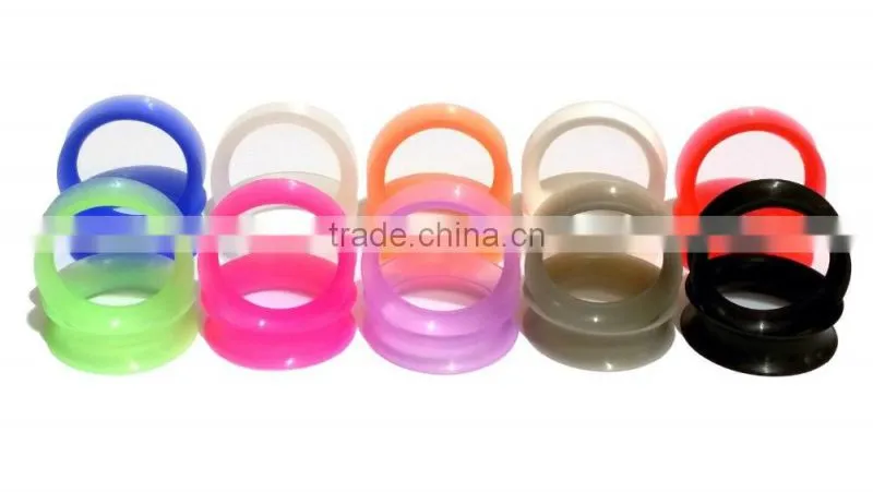 Colorful wholesale fashion body jewelry custom silicone ear plugs