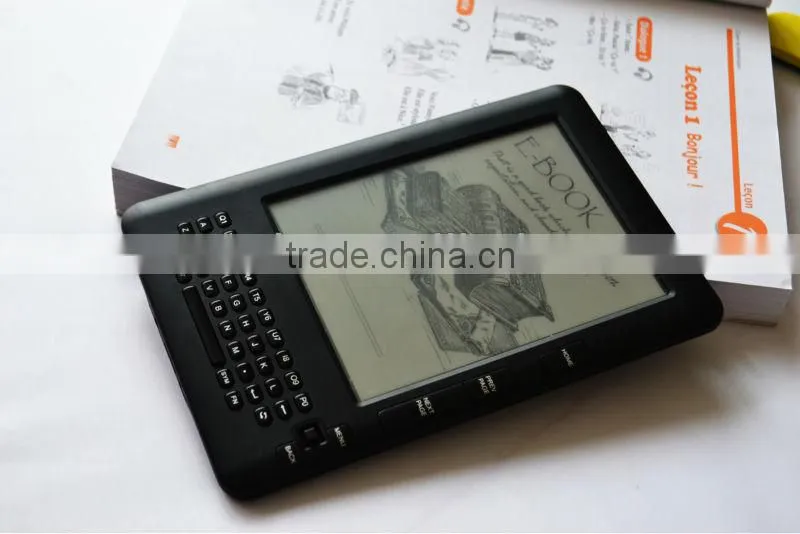 6 inch e-ink ebook reader with keybaord,wifi and touched panel