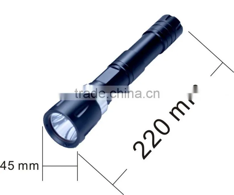 DY-D02 XML LED 10W,1200LM,2*18650 LIION battery,rechargeable,100waterproof,2600mah,back up diving torch
