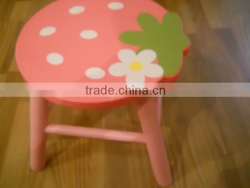 MDF strawberry stool toy or bench for children
