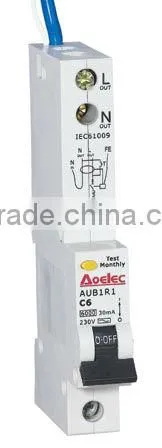 AUB1R2 high breaking capacity signal RCBO circuit breaker