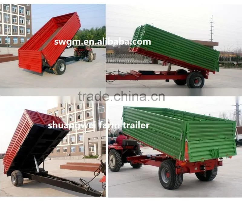 7CX-5T 5 ton Rear Tipping Farm Trailer Hot selling in Africa