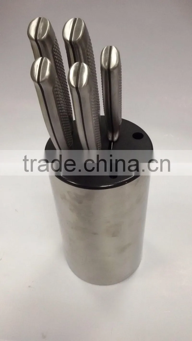 6 pcs of kitchen knife set/hollow handle knife/stainless steel knife