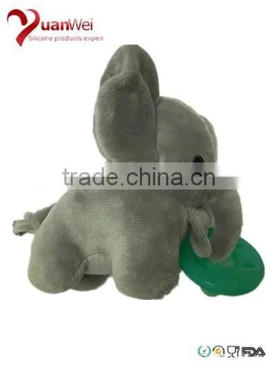 2016 hot sales new design elephant Silicone Baby toy pacifier animal pacifiers
