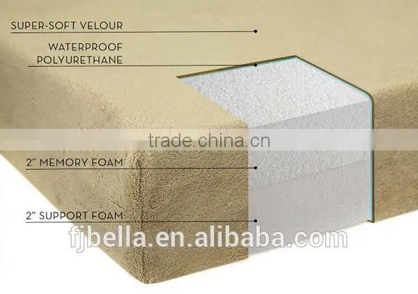 Memory Foam Orthopedic Dog Bed with Removable Waterproof Velour Cover