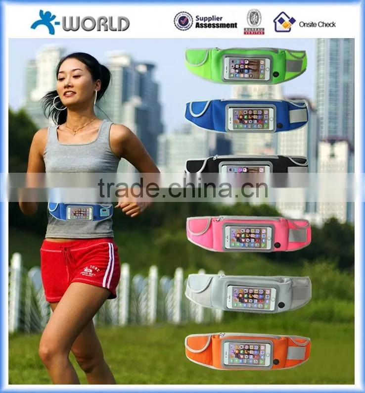 Zipper Pockets Water Resistant Waist Bag Water Bottle Waist Pack for Running