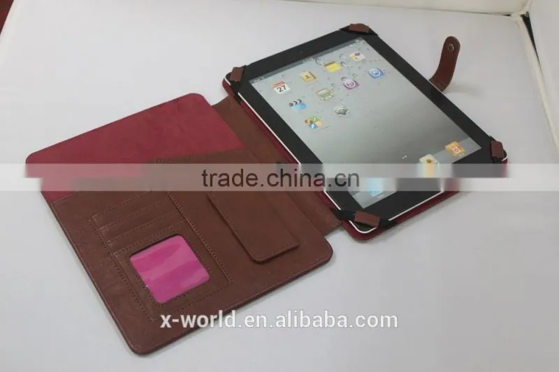 Genuine leather business brief leather case 10 inch universal stand leather case