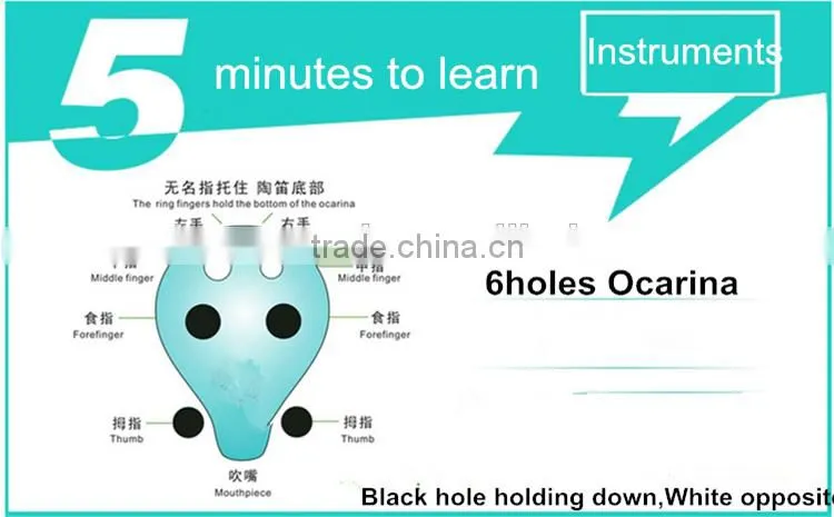 Ceramic Ocarina of 6holes Factory Directly Supply Ceramic Flute