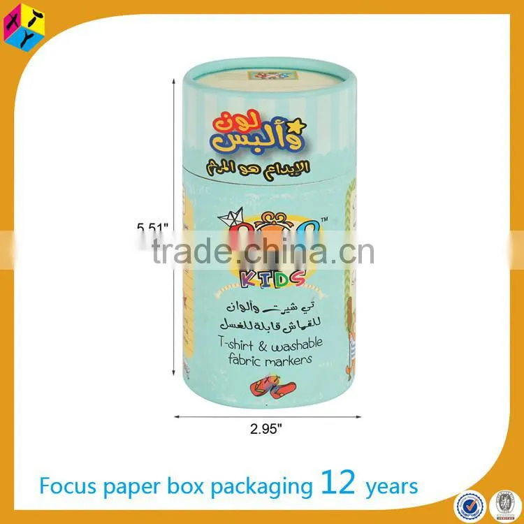 Custom cute paper box t shirt tube packaging