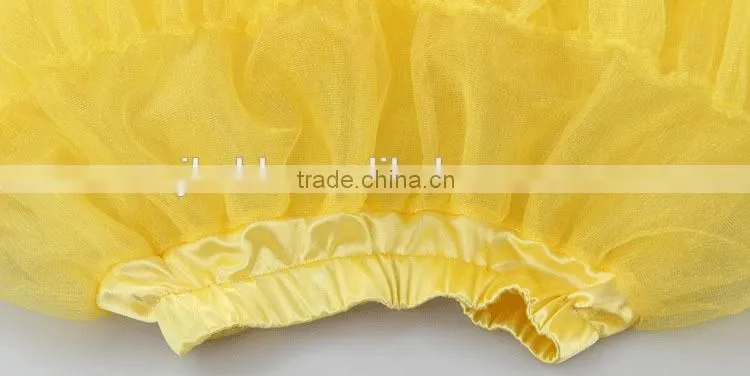 Yellow Ruffled Tutu Skirt For Children Girls