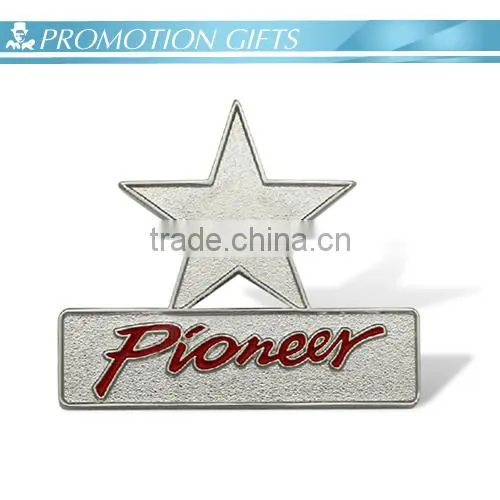 hot sale star pin badge with custom logo