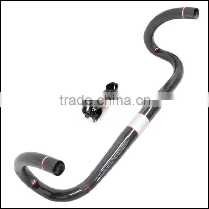 2016 xinshun mountain bikes carbon handlebar mtb road bike accessories bicycle parts grips with stem BH2213