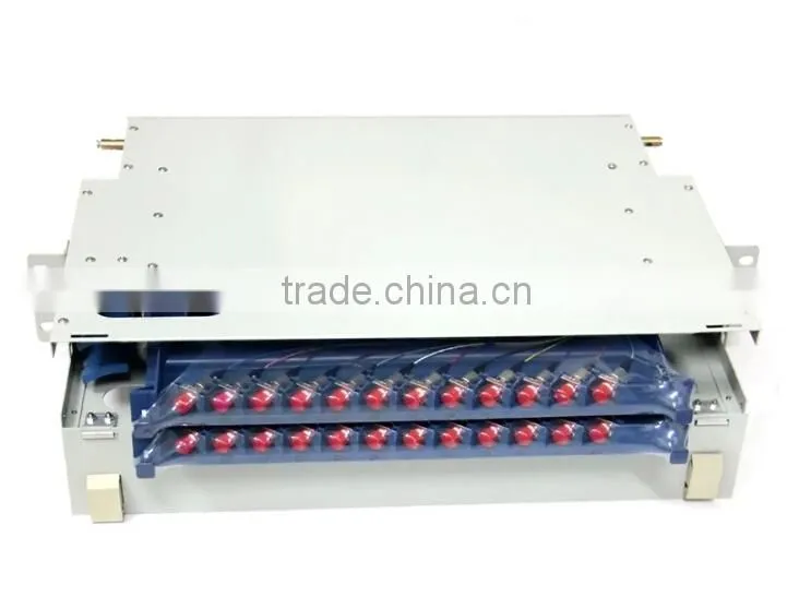 Indoor waterproof fiber optic distribution box, 24 port optical patch panel