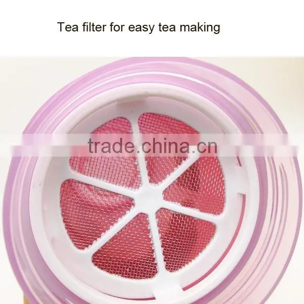 Premium Double Wall 600ml Sport Water Bottle wih Tea Filter