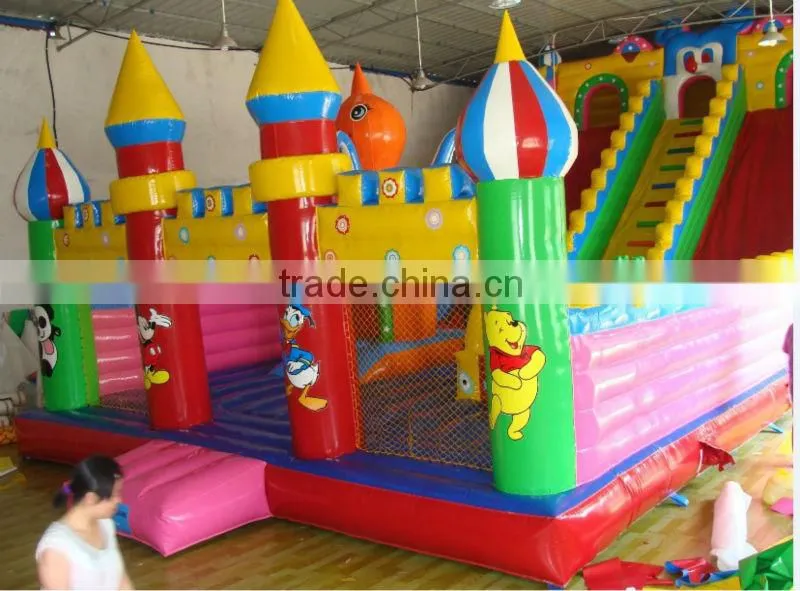 commercial cartoon inflatable slide