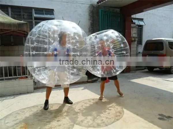Wholesale inflatable bubble knocker bumper ball/ bubble soccer for adult playing