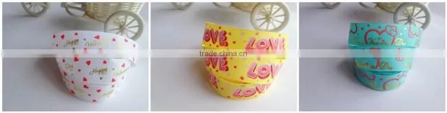 Wholesale Custom Print Satin Ribbon, Printed Grosgrain Ribbon