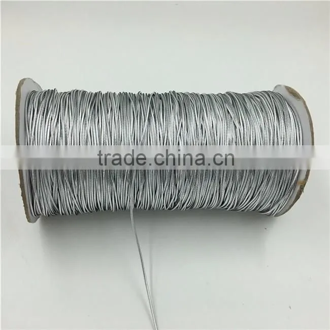 1MM High Metallic Gloss Silver Bungee Cord ,Spiral Elastic Cord For Sale