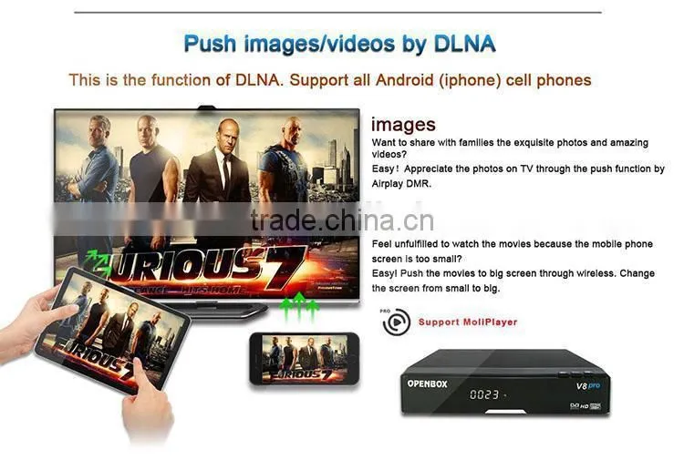 manufacture HD set top box Openbox V8 Pro hd decoder in 1080P DVB-S2&T2&C twin tuner 4k google tv box satellite receiver