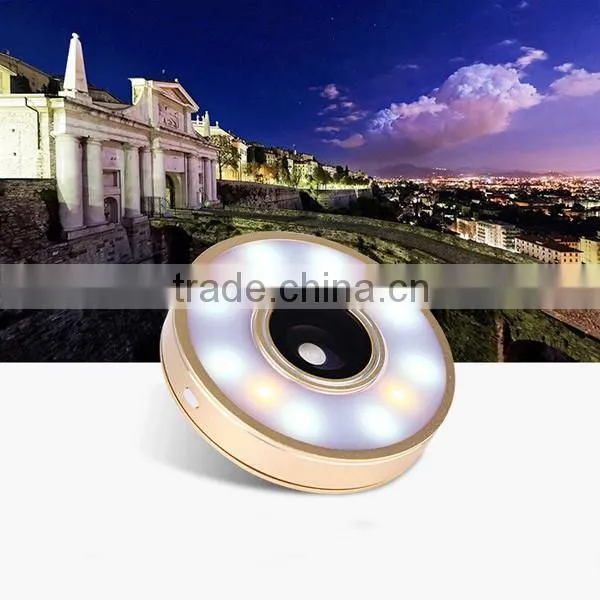 Universal 3 in 1 Smartphone Camera Wide Angle/Marco/Fisheye Lens With Selfie Light