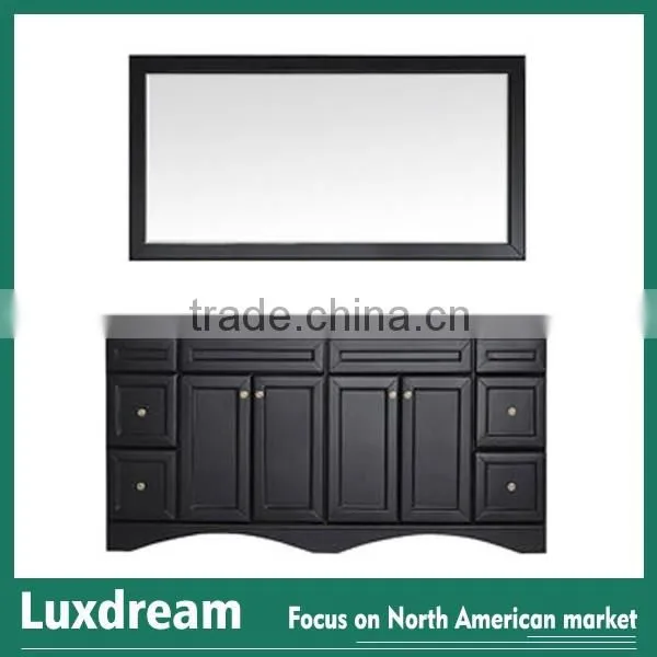 72" luxury double sink espresso bathroom vanity