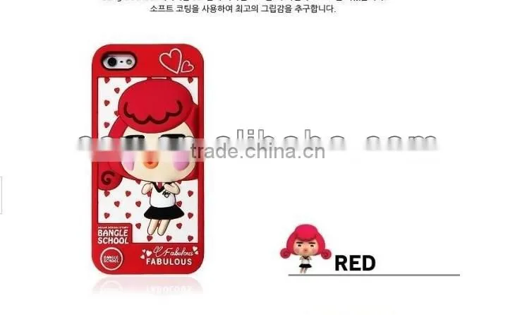Cute 3D Cartoon Bangle School Judy Case for iPhone 5 Soft Silicon Case
