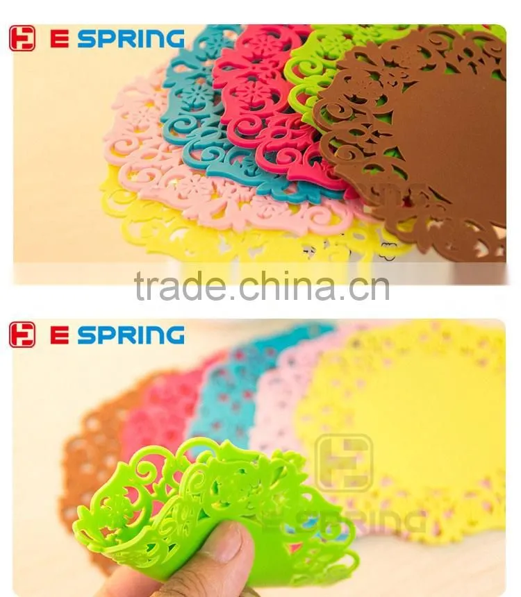 Coffee Cup Mat Eco-friendly Heat resistant Customize LOGO 6 Colors for your choose Silicone Mat