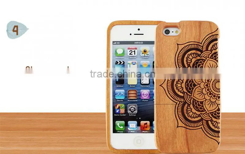 Mandala Flower Design Engraved Double Sided Bulk Case For iPhone 5/5S