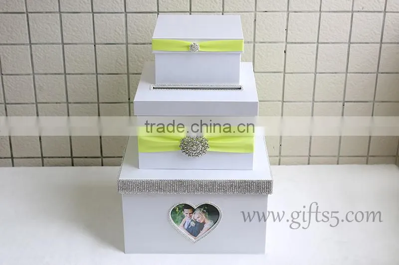 Hot sale wedding card box with photo frame