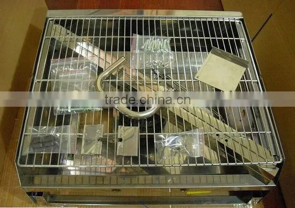 Party Griller Stainless Steel Charcoal Grill spit with motor