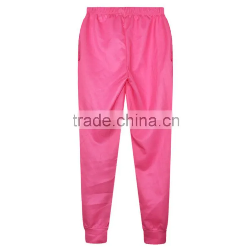 Hot Sale Plus Size Women Sweatpants 3D Print Pink Cartoon Pants N18-15