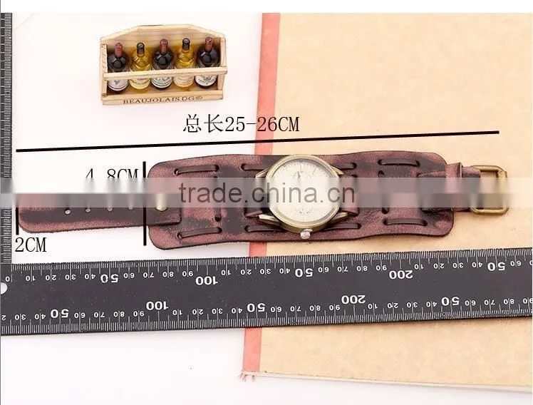 Fashion Handmade leather Women Watch Bracelet