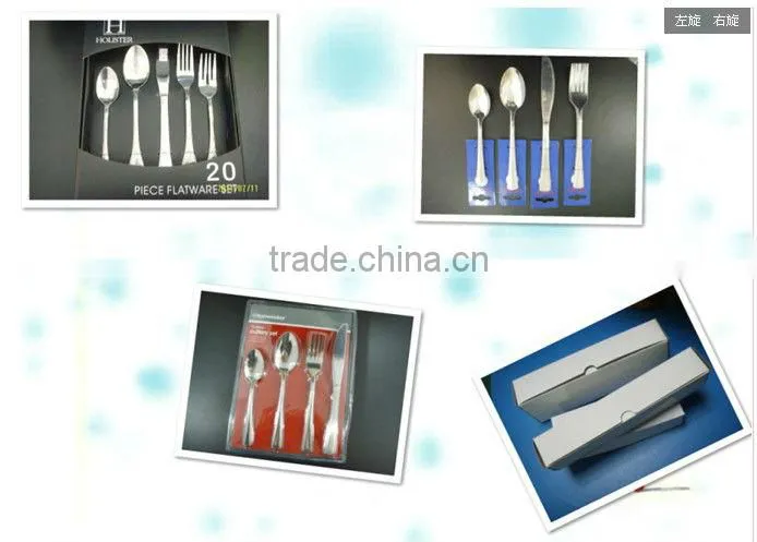 red plastic handle stainless steel flatware