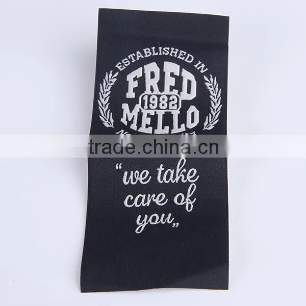 custom clothing woven label badge direct manufacturer