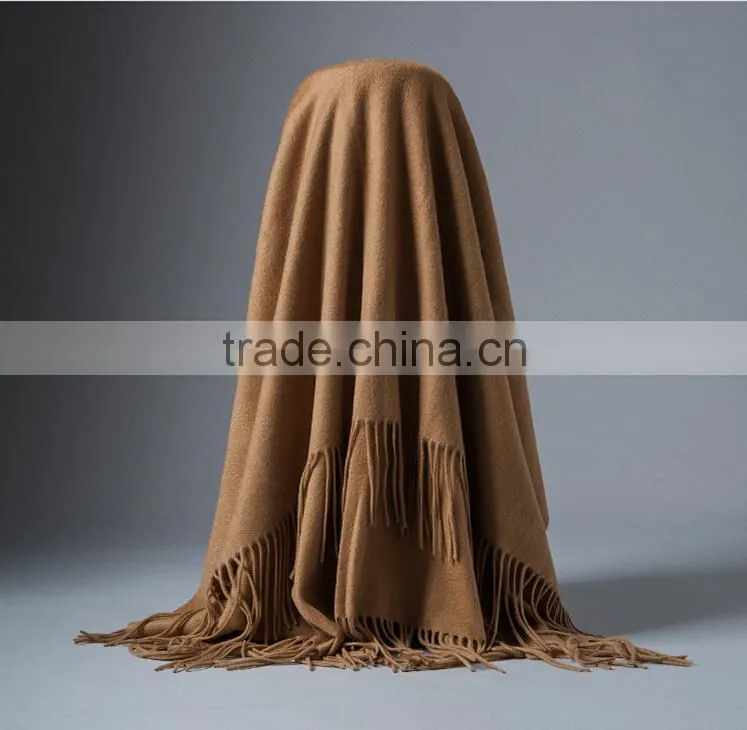 Pure Camel Wool Cashmere Custom Pashminas Shawl