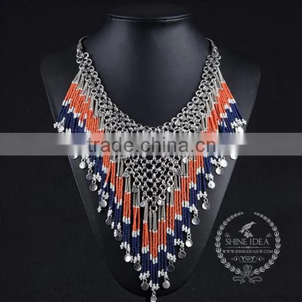 high quality vintage rhinestone chunky statement necklace tin alloy fashion women pendant necklace 6390079