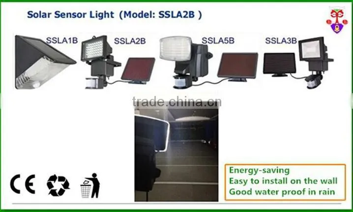 IP44 LED Solar PIR Motion Sensor Security Flood Light with CE
