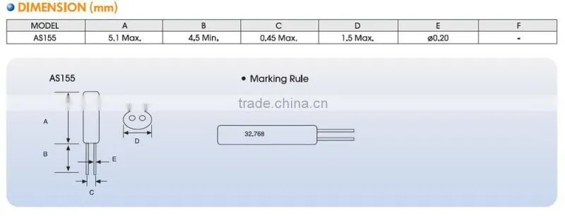1.5x5 Tuning Fork Crystal-Metering