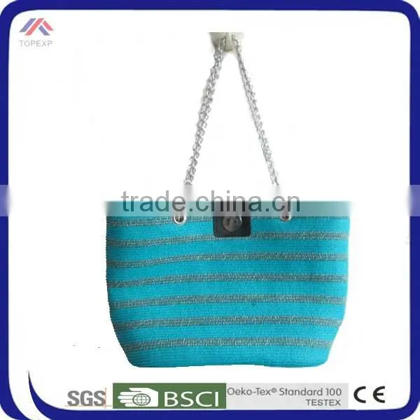 Hot Selling Classy Striped Shoulder Bag Denim Bag