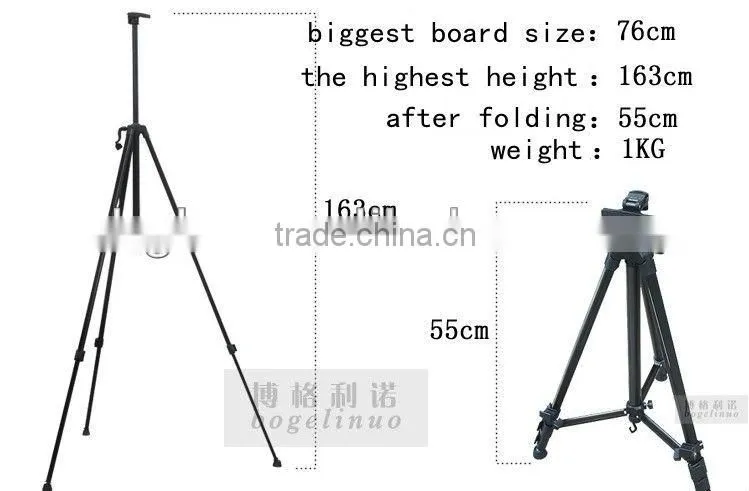 In stock 53-163cm folding metal easel drawing stand sketch metal easel cheap easel
